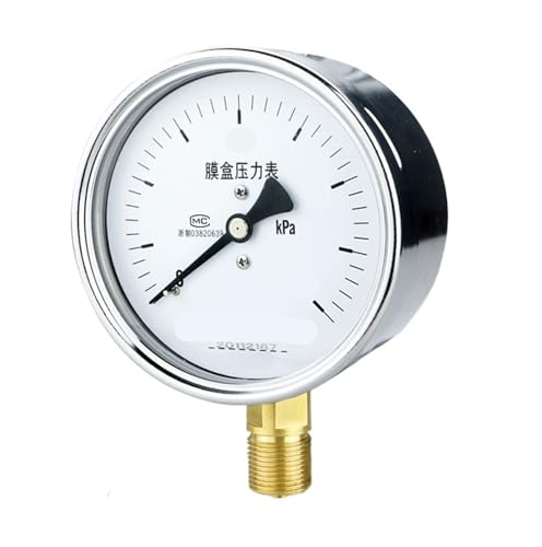 Manomètre à membrane YE-100 pour mesure fine de pression basse de -6 KPA à 0