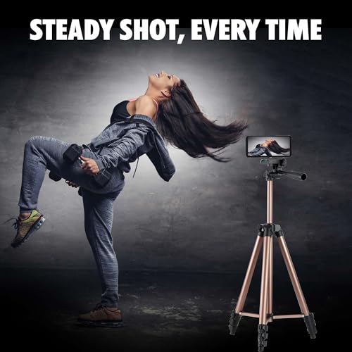 Kratos Aluminum Tripod 51 Inch with 360° Rotatable Mobile Holder - Image 5