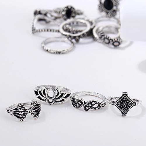 15Pcs Rings For Women Fashion Ring Set-Vintage Mid Rings Flower Crown Hollow Out Joint Knuckle Nail Ring - Festival And Birthday Gift, Suitable For Daily Life, Banque Party 6 15Pcs Rings For Women Fashion Ring Set-Vintage Mid Rings Flower Crown Hollow Out Joint Knuckle Nail Ring - Festival And Birthday Gift, Suitable For Daily Life, Banque Party