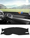 Autorder Dashboard Cover Mat for 2019-2025 2026 Volkswagen Jetta Accessories Dash Cover Flannel Dash Mat Sunshade Glare UV Rays Protector