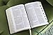 NIV, Compact Center-Column Reference Bible, Leathersoft, Green, Red Letter, Thumb Indexed. Comfort Print