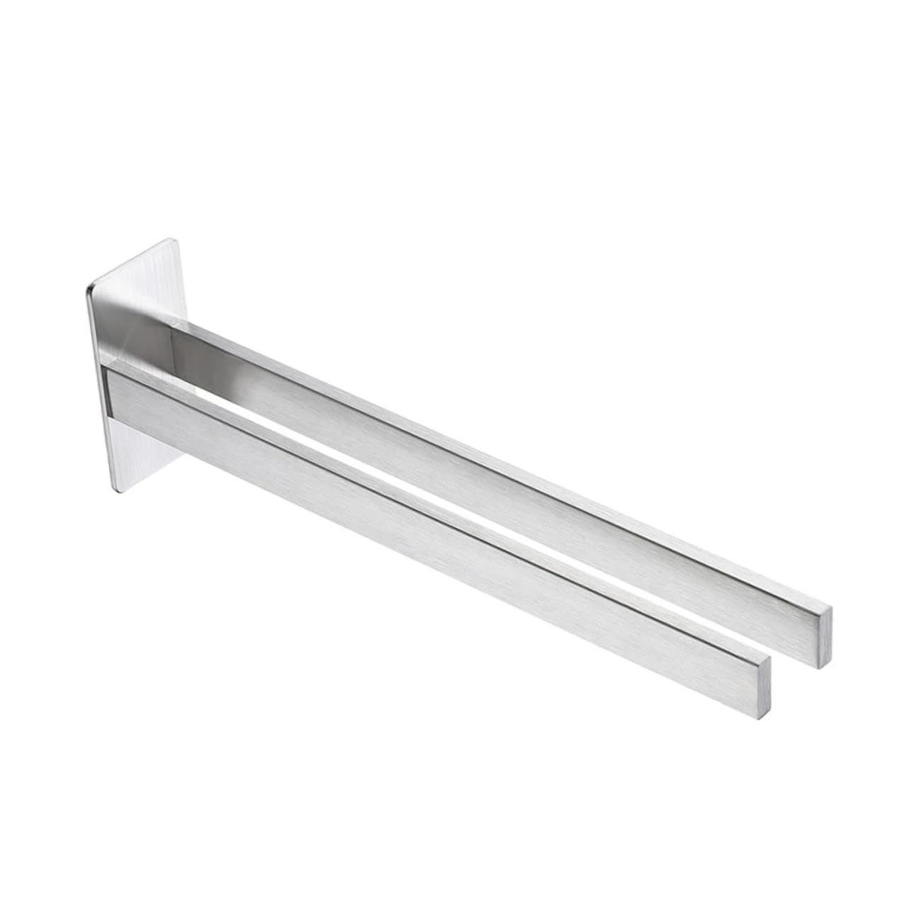 Porte-serviettes mural double barre en acier inoxydable Gatuida