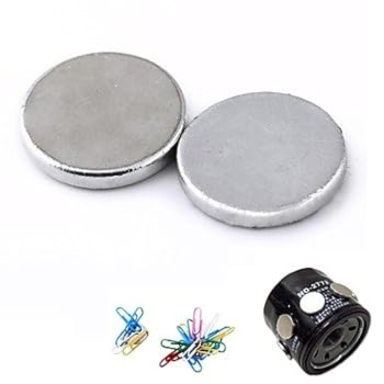 Electronics Car Oil Filter Super Strength Magnets - Silver (2 PCS) Book
