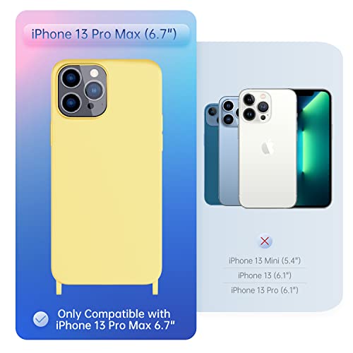 Image of Compatible with iPhone 13 Pro Max Case, Crossbody Phone Case with Strap Neck Lanyard Adjustable, Shockproof Drop Protection Silicone Phone Cover for iPhone 13 Pro Max, 6.7''