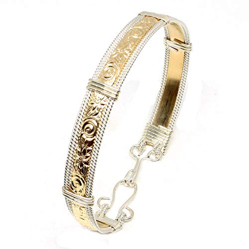 Handmade Real 14k Gold Filled and Sterling Silver Bracelet, Gold Bracelet for Women