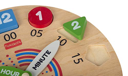 Giggles - My Clock, Shape Sorting Clock Puzzle, Teaches Time, Shapes and Numbers Preschool Toys (3 Years & Above, Multicolour) - Image 6 thumbnail