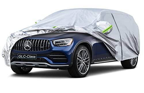 Image of Koukou SUV Car Cover Custom Fit Mercedes Benz GLC 300 350 from 2015 to 2025, Waterproof All Weather for Automobiles, Sun Rain Dust Snow Protection.