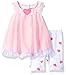 Bon Bebe Baby Girls' 2 Piece Flutter Sleeve Chiffon Bubble Dress Set with Capri Short