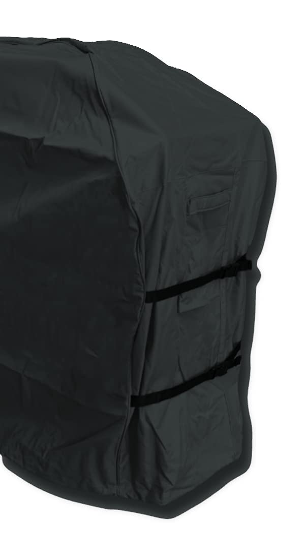 HBCOLLECTION Copertura Protettiva Per Barbecue HB-ELITE – Impermeabile, 600D, Regolabile, Con Ventilazione, Nero, 150x75x115 Cm - 2