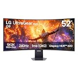 LG UltraGear evo G9 52G930B 52 inch 5K2K 240Hz Curved Gaming Monitor | World’s Largest 5K2K Display, 1000R Curve, 1ms GtG, HDR600, HDMI2.1, DP 2.1, USB‑C 90W, FreeSync Premium