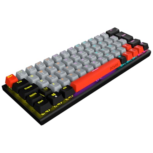 TECLADO GAMER MECANICO PCYES KUROMORI 60% - SWITCH RED - LED RAINBOW - PTKM60RD