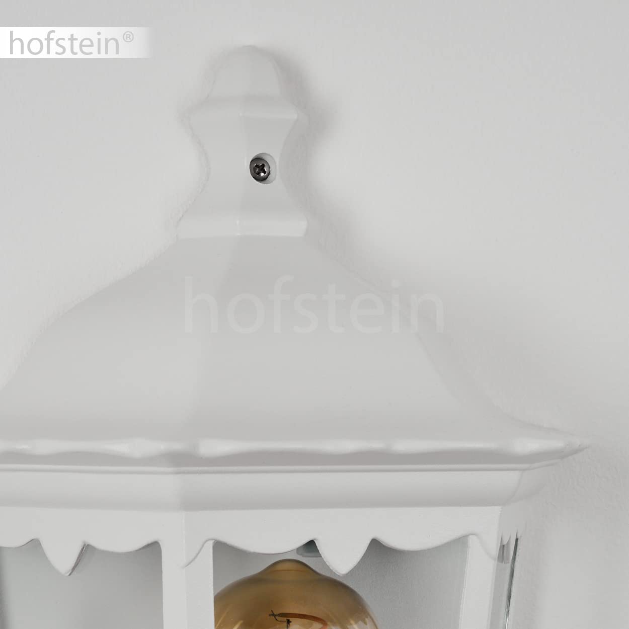 Applique d'extérieur Hongkong, lampe murale au look antique en métal/verre blanc/clair, applique murale avec douille E27, lampe d'extérieur rétro/vintage pour terrasse/cour/entrée. sans ampoules
