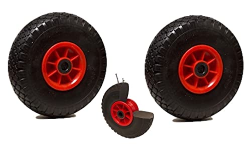 LOT de 2x roue increvable diable 260 x 85 (3.00-4) alésage 20 mm roulement à rouleaux