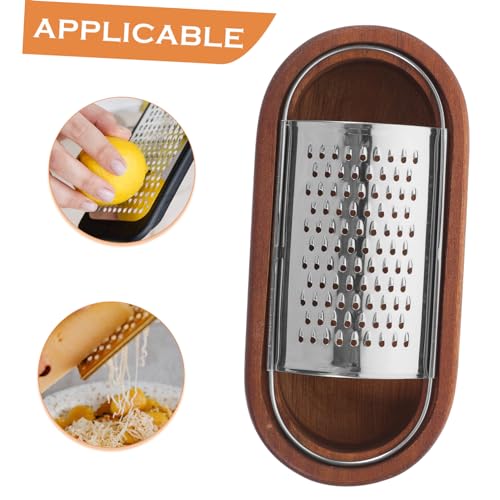 Rallador de Queso de Acero Inoxidable con Caja de Madera miniatura 4