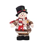 Tomaibaby Christmas Decor Dolls Christmas Standing Snowman Dolls Decorations Toy for Kids