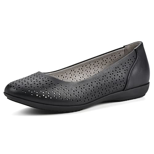 CLIFFS BY WHITE MOUNTAIN Women's Cindy Cushioned Ballet Flat