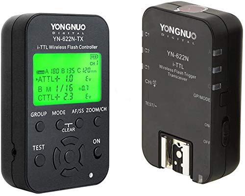 YONGNUO YN622N-KIT Wireless i-TTL Blitzauslöser mit LED Bildschirm für Nikon Kameras, (einschließlich YN622N-TX Controller und YN622N Transceiver) + NAMVO Diffusor Cover