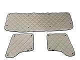 Fits All Models - 2002 + Mack CH/CL/CX/Vision/Anthem with Solid Door Windows-ZenEclipse Blackout Insulated Interior Window Covers (Grey-Does Not Include Peeper)