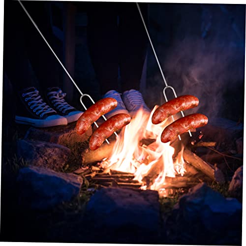 Parliky 8 Peças Garfo Para Churrasco Grelha De Madeira Espeto De Carne Vegetal Ferramenta Para Grelh