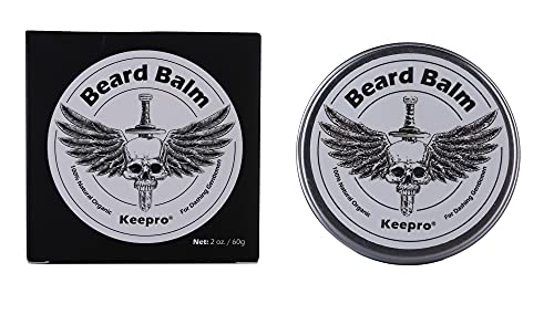 Beard Balm For Mens Beard & Mustache Care Strenghtens & Softens Beard-Father's Gift Idea- Leave In Conditioner Beard Stylish & Shaping Product, Strong Hold Mustache Wax (Death Angel) #TOP2