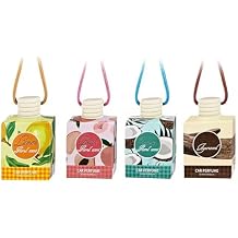 4 PCS Hanging Car Air Freshener, Long Lasting Fragrance Oil Diffuser for Car, Closet, Bathroom, Idea for Mothers Day, Romantic Fruity & Oud Scents, 0.27fl oz *4