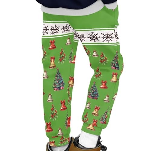 AmzPrint Christmas Sweatpants for Girls Boys Cinch Bottom Xmas Baggy Lounge Pant with Pockets2