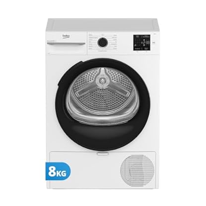 Foto di Beko BMTAM83EB Asciugatrice 8 Kg a Libera Installazione, Classe D, Display Digitale, 15 Programmi, Motore Garantito 10 Anni, Bianco con Oblò Nero