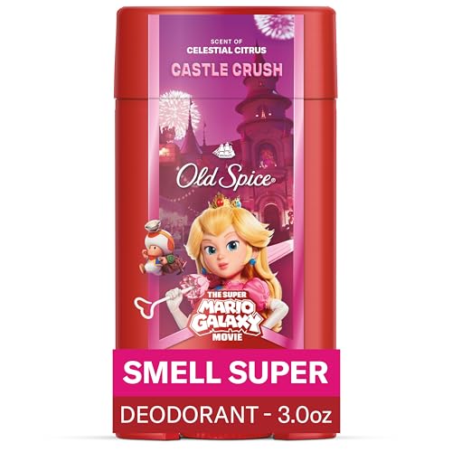 Image of Old Spice Aluminum Free Deodorant for Men, Old Spice x The Super Mario Galaxy Movie, 24 /7 Lasting Freshness, Lasting Odor Protection, Smell Super with Castle Crush, Celestial Citrus Scent, 3.0 oz