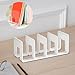 Baoblaze Book Stand Acrylic Bookends Multifunction Bookshelf Dividers Purse Handbag Organizer for Countertop Study Room Home Bookshelf, White