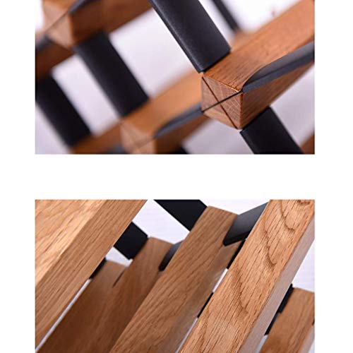 Soporte para botellas de vino de madera maciza miniatura 4