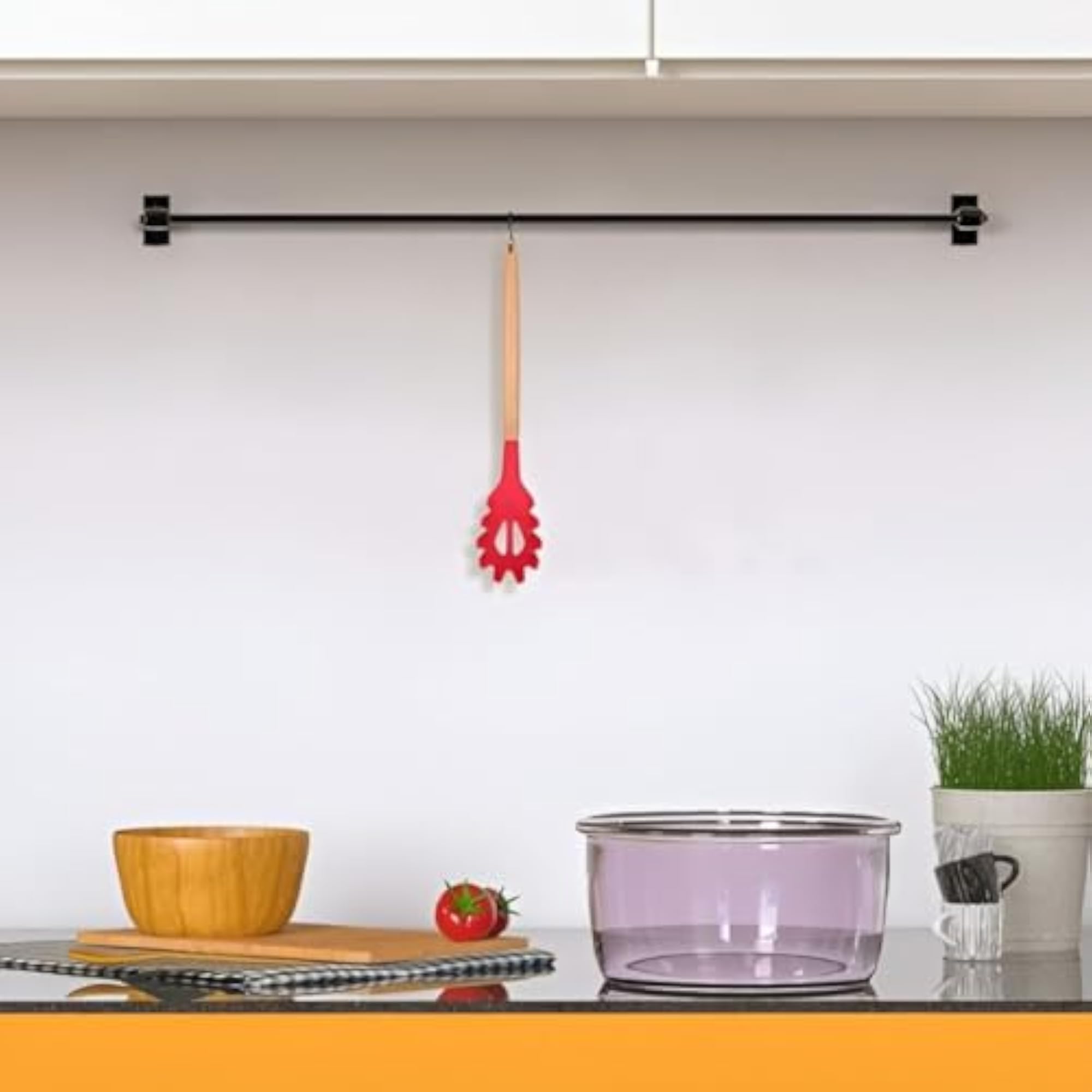 Stainless Steel Spaghetti Server with Gold Strainer