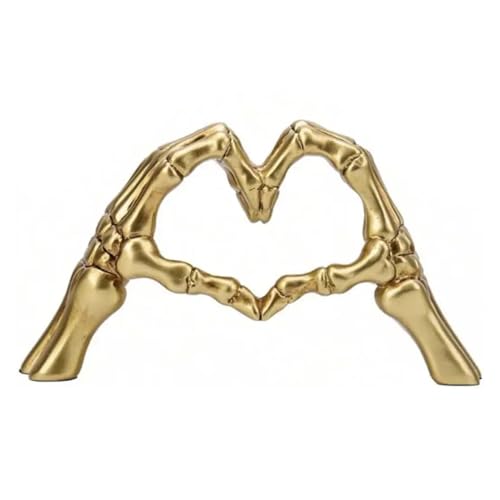 TOWEAR Figura de esqueleto de corazón con forma de corazón, escul...