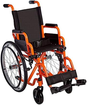 CIRCLE SPECIALTY, Ziggo 12” Seat Width Pediatric Wheelchair for Kids & Children, Lightweight, Manual Folding Wheelchair w/Safety Belt, Swing-Away Foot Support w/Straps, Desk Length Arm Rests