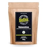 Biotiva Hierba de los gatos orgánica cortada 100 g - nepeta cataria - menta gatuna - albahaca de gatos - llenada y verificada en Alemania (DE-ÖKO-005)