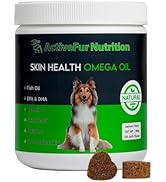 ActiveFur Nutrition Omega Oil Skin Care Chews for Dogs - 120 Salmon Flavoured Soft Chews