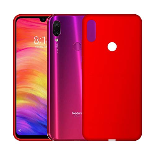 Image of Case Creation Luxurious OG Series for Redmi Note 7 Case Cover,Anti-Dirty Slim Case Frosted Matte Cute Candy TPU Raised Bezel (Splash of Color) Back Cover for Xiaomi Redmi Note7 -Wine Red