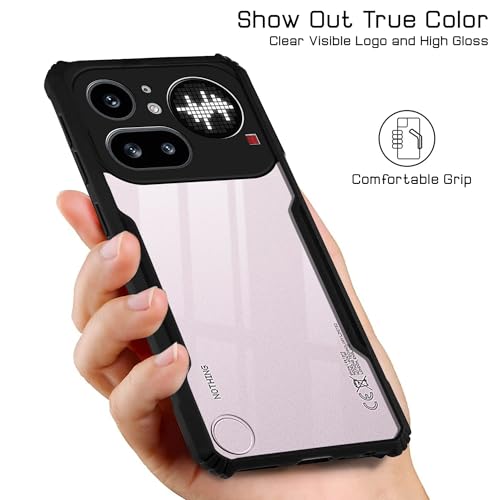Image of Jkobi Hybrid Back Cover Case for Nothing Phone 4A Pro 5G (Shockproof with Polycarbonate Clear Panel | Professional Black)