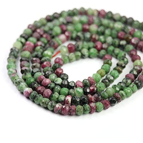 Ruby in Zoisite facetté pour sublimer vos colliers bohèmes faits main