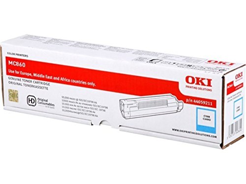 Toner cyan OKI MC 860 CDTN original de capacité 10000 pages