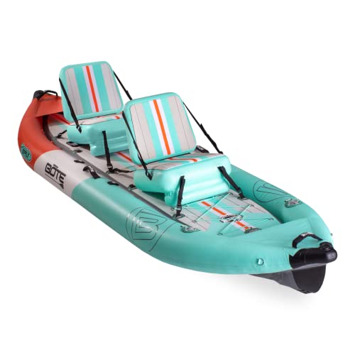 BOTE Zeppelin Aero 12 FT Inflatable Kayak Package Customizable for 1 Single Rider and 2 Person Tandem Rider Blow Up Family Friendly Fishing Hunting Multiple Colors - Thumbnail 2