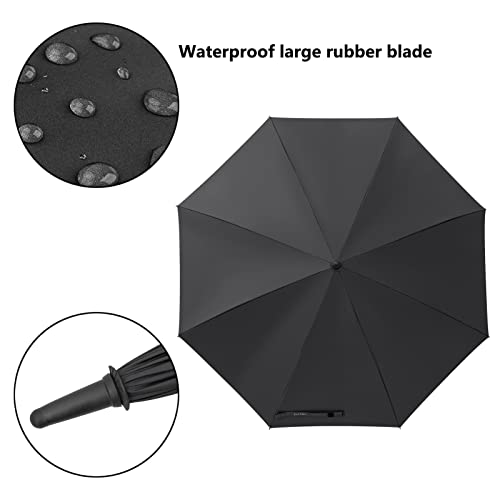 Z Zaffiro Handle Umbrella, Classic And Uv Protection Versions, Large Windproof Stick Umbrella, Automatic Opening Men's Women's Golf Umbrella (Black) #TOP2