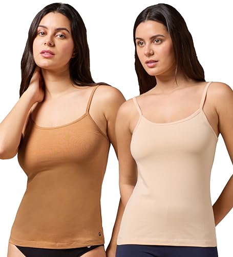 Image of URBAN ADVENTURE Ultra Soft Cotton Spandex Regular Fit Spaghetti Camisole for Women