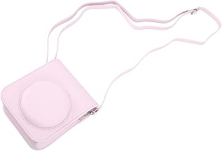 Mini Bolsa para Câmera Instantânea, Bolsa de Couro PU Macio Anti-riscos, Bolsa Protetora para Câmera Fofa Com Alça de Ombro Ajustável para Câmera Fujifilm Instax Mini 12 (Rosa)