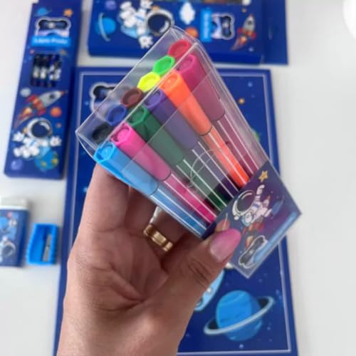 KIT DESENHO ARTÍSTICO INFANTIL ASTRONAUTA C 33 PEÇAS - FOFY