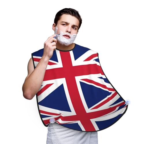 YQxwJL Uk Flag Print Beard Bib Apron, Shaving Apron For Dad, Men'S Hair Catcher For Shaving Best Gifts For Dad