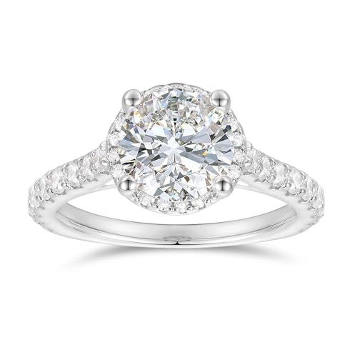 NOVSEAS 14K 2ct Moissanite Engagement Rings 14K Gold 2 Carat