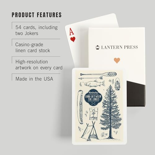 Lantern Press Land Between The Lakes, 52 Naipes Poker miniatura 3