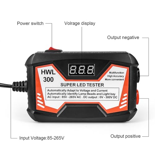 Image of LED Tester 18W 0-300V Output TV Backlight Tester for Repair Inspection Bead Strip Testing AC85V-265V Adaptive Voltage Gray Light Detection Tool for LED Backlight Diagnostics