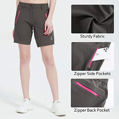 PRIESSEI Womens Bike Shorts with Padding, Detachable 3D Padded Breathable Biking Cycling Shorts with Pockets Grey M - Image 5