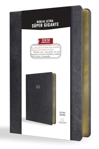 Biblia Reina Valera letra súper gigante, símil piel negro / Spanish Bible Reina Valera Super Giant Print, Black Leathersoft (Spanish Edition)
